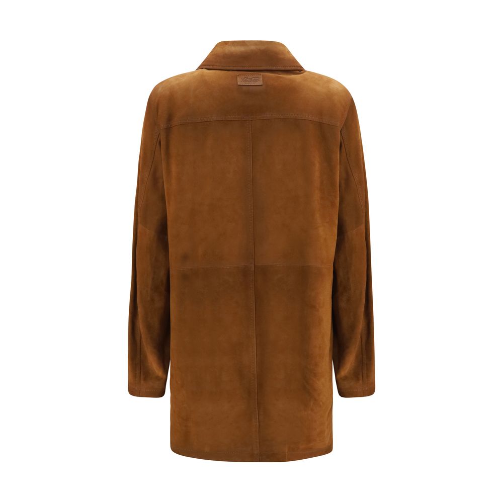 Valstar Brown Calf Leather Bos Taurus Full-Length Women's Jacket
