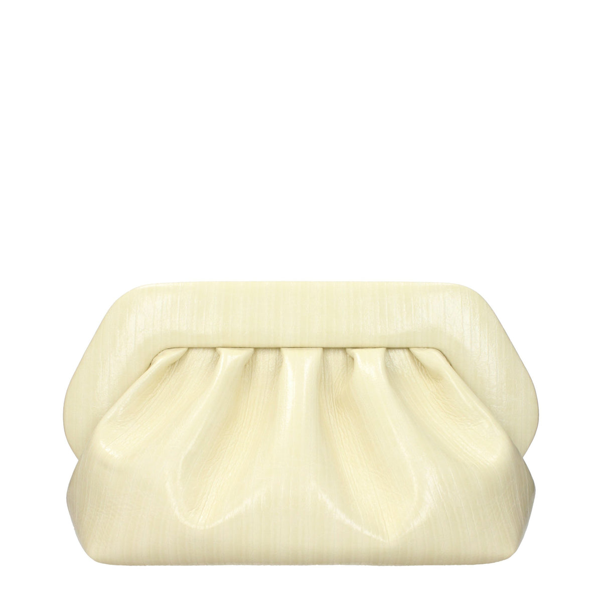 THEMOIRè Beige Leather Clutch Women's Bag