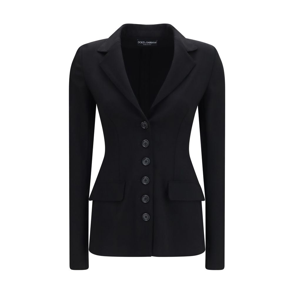 Dolce & Gabbana Black Wool Oves Aries Full-Length Women's Jacket