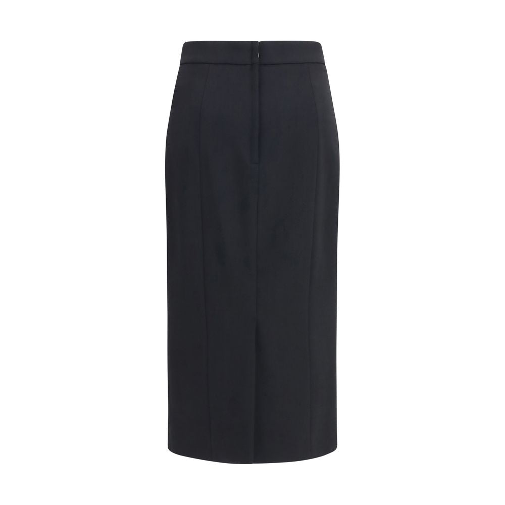 Dolce & Gabbana Black Wool Oves Aries Long Women's Skirt
