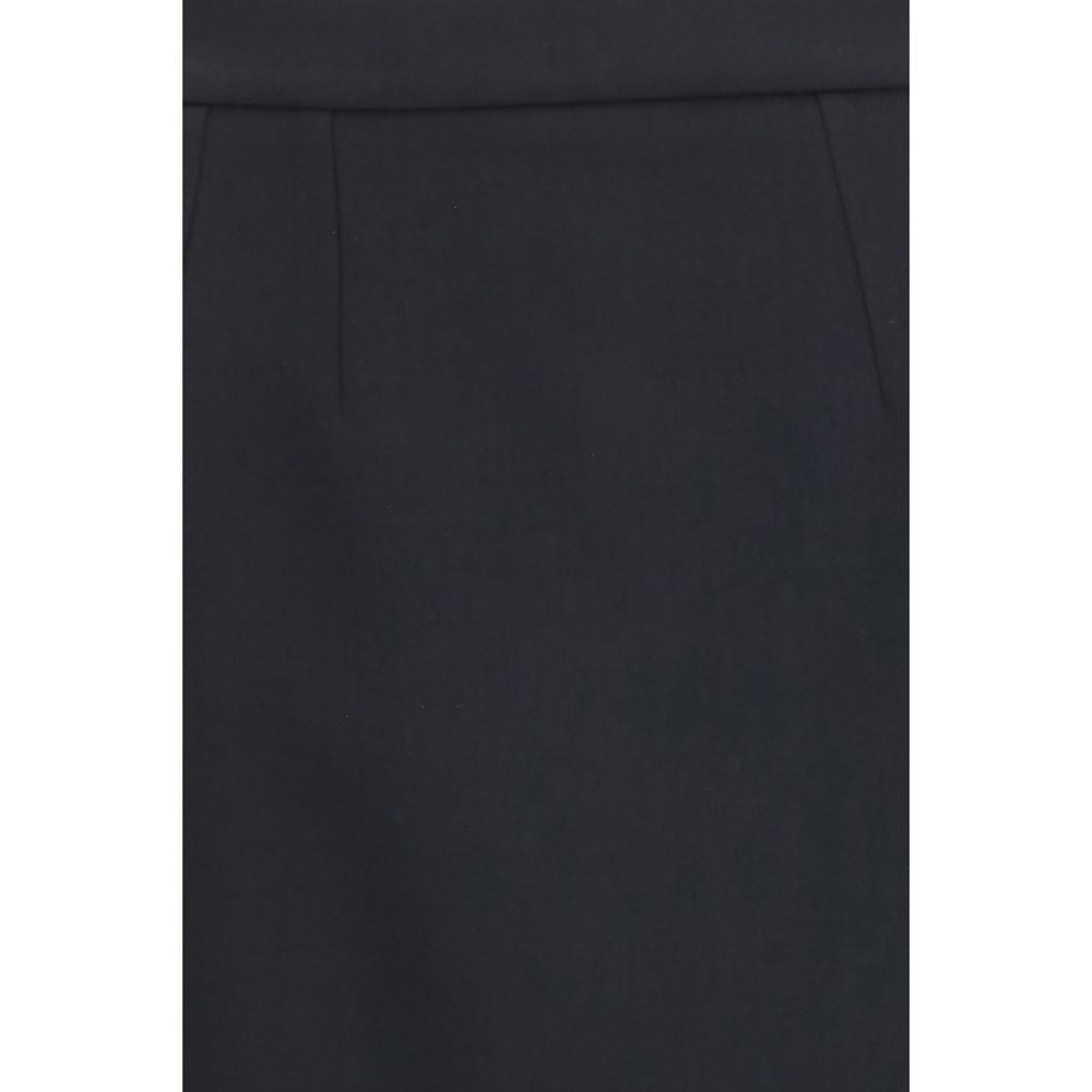 Dolce & Gabbana Black Wool Oves Aries Long Women's Skirt