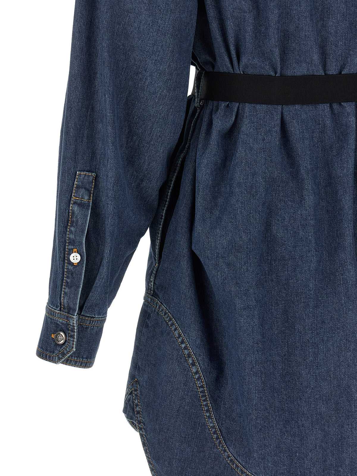 Versace Blue Cotton Short Women's Dress