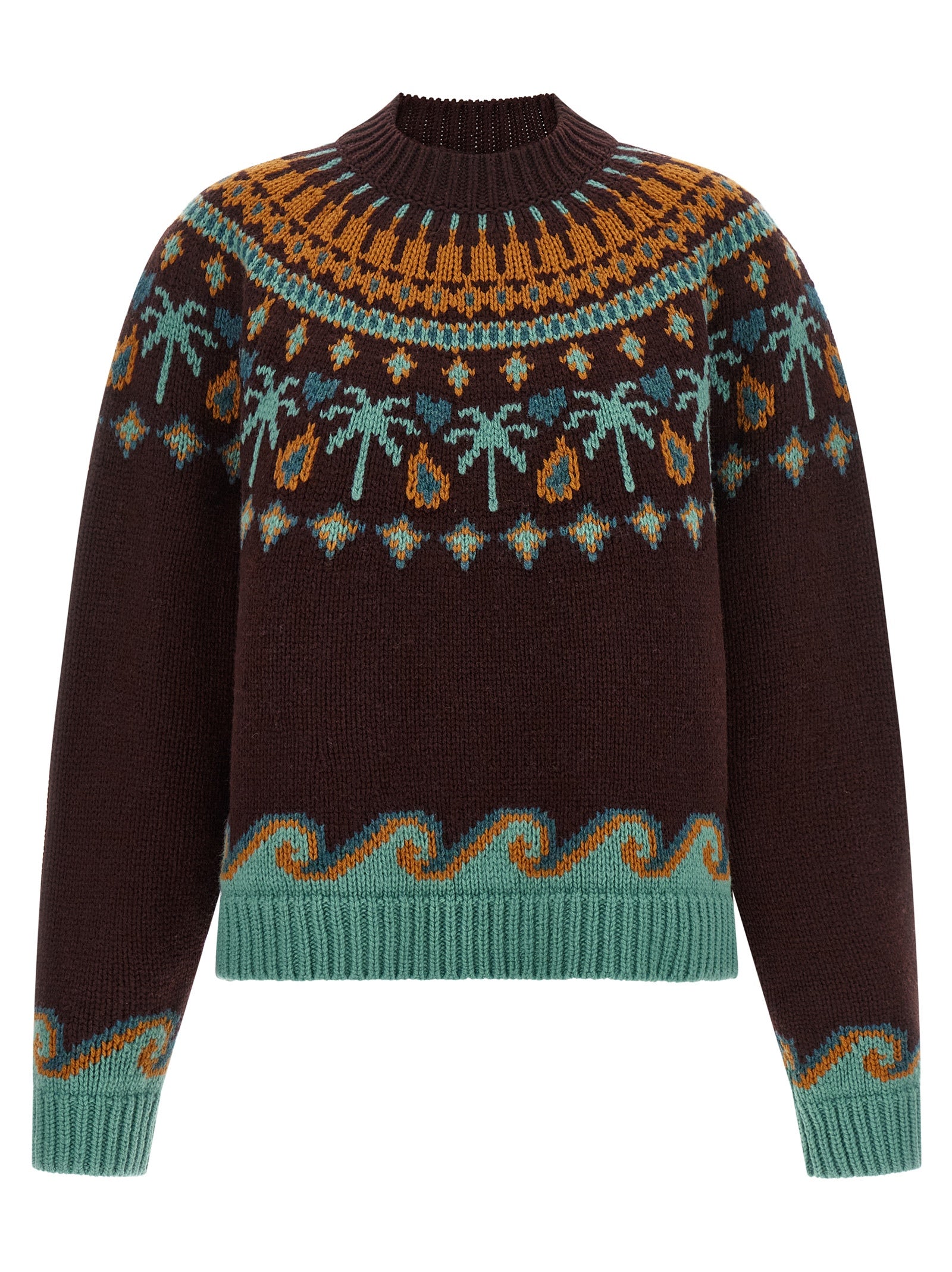 Alanui Brown Virgin Wool Women's Cardigan