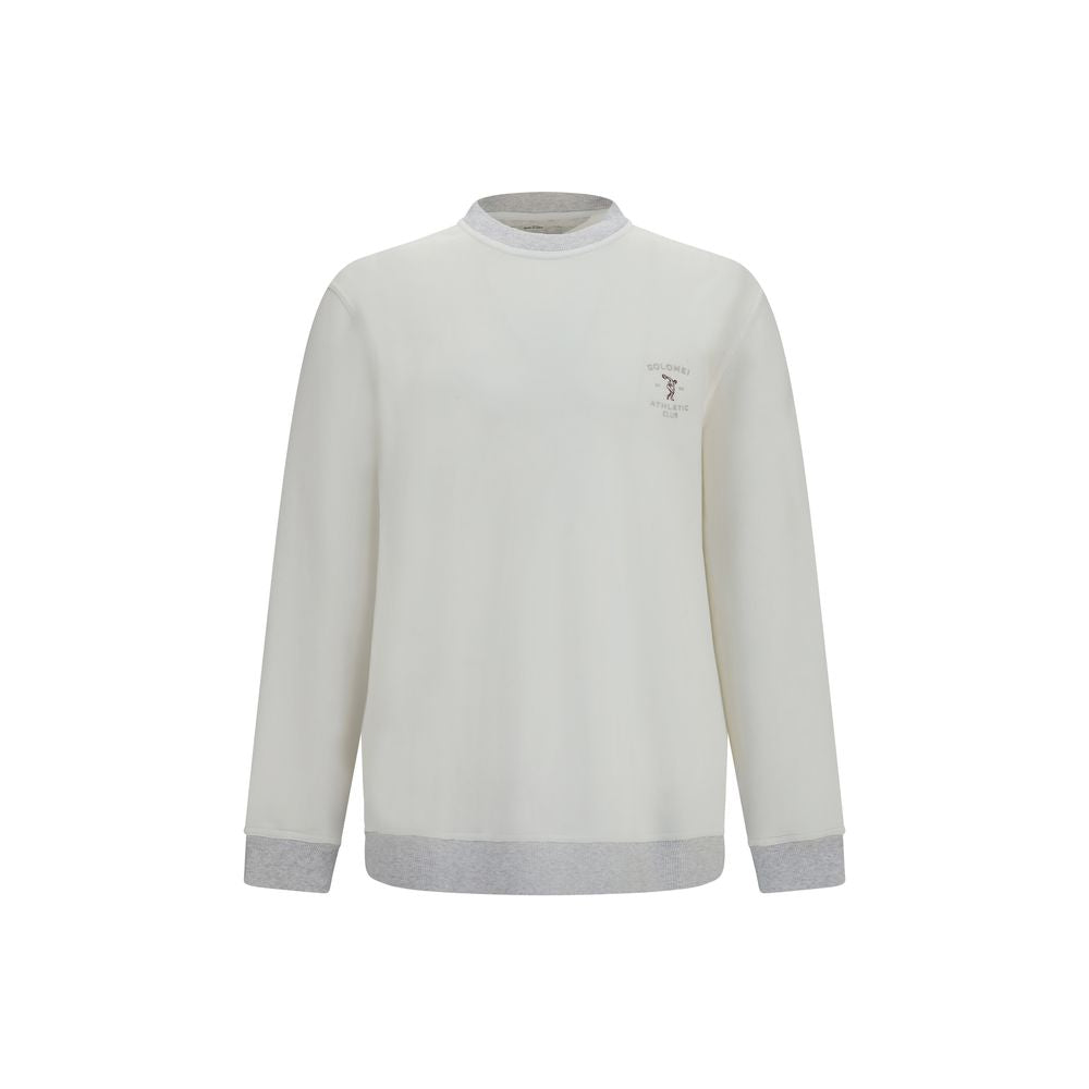 Brunello Cucinelli White Cotton Men's Sweatshirt