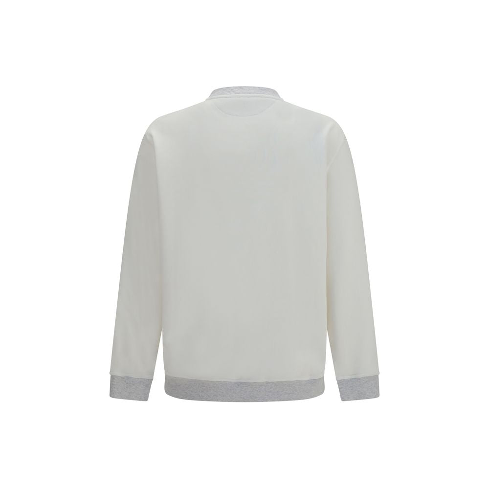 Brunello Cucinelli White Cotton Men's Sweatshirt