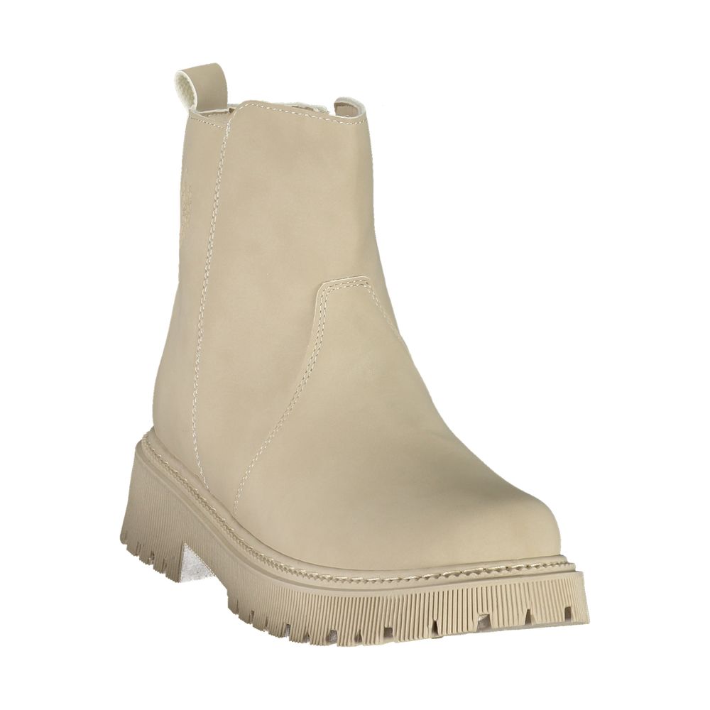 U.S. POLO ASSN. Beige Polyethylene Ankle Women's Boots