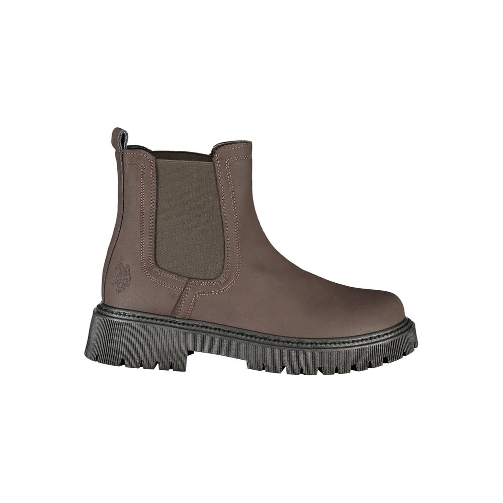 U.S. POLO ASSN. Brown Polyethylene Ankle Women's Boots