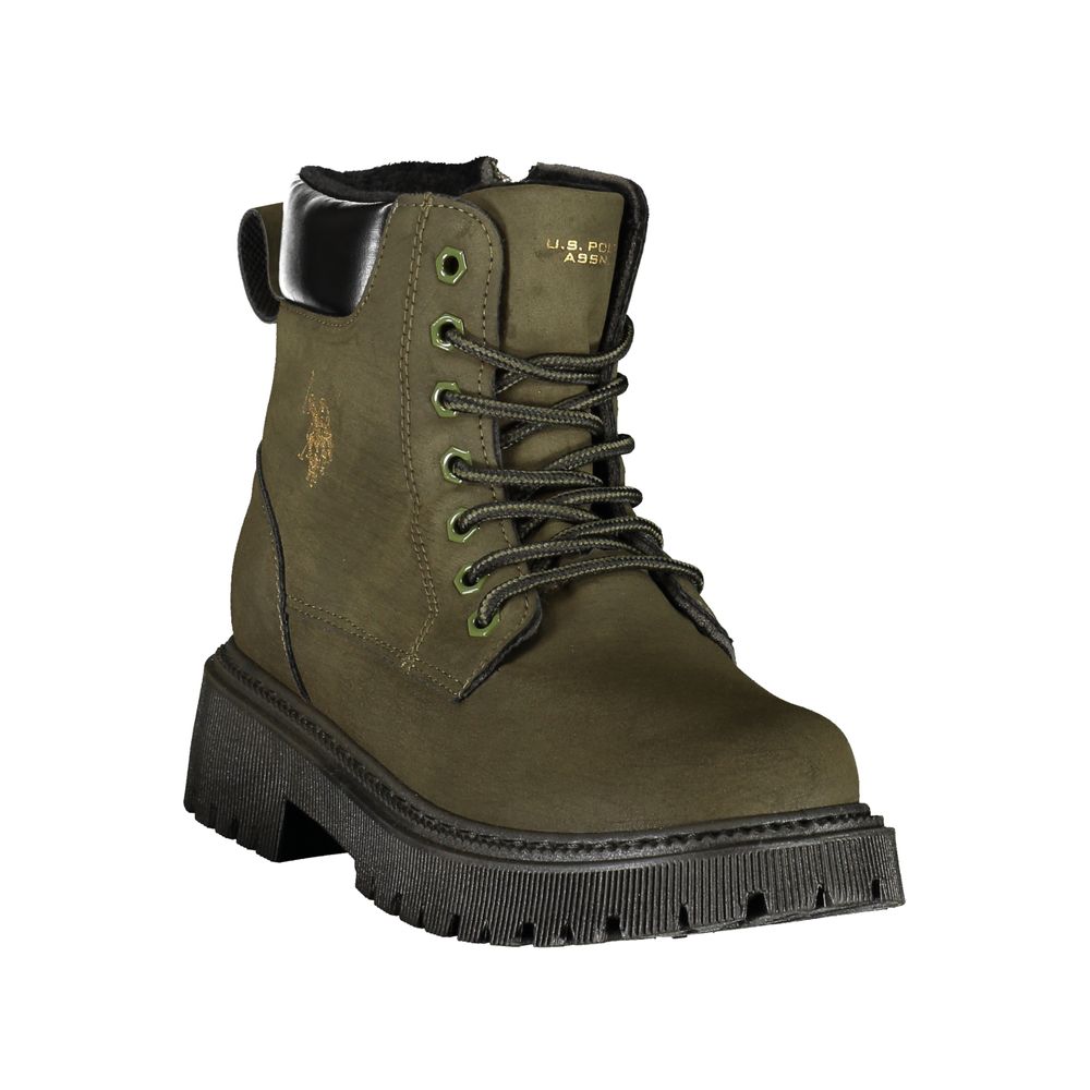U.S. POLO ASSN. Green Polyester Ankle Women's Boots