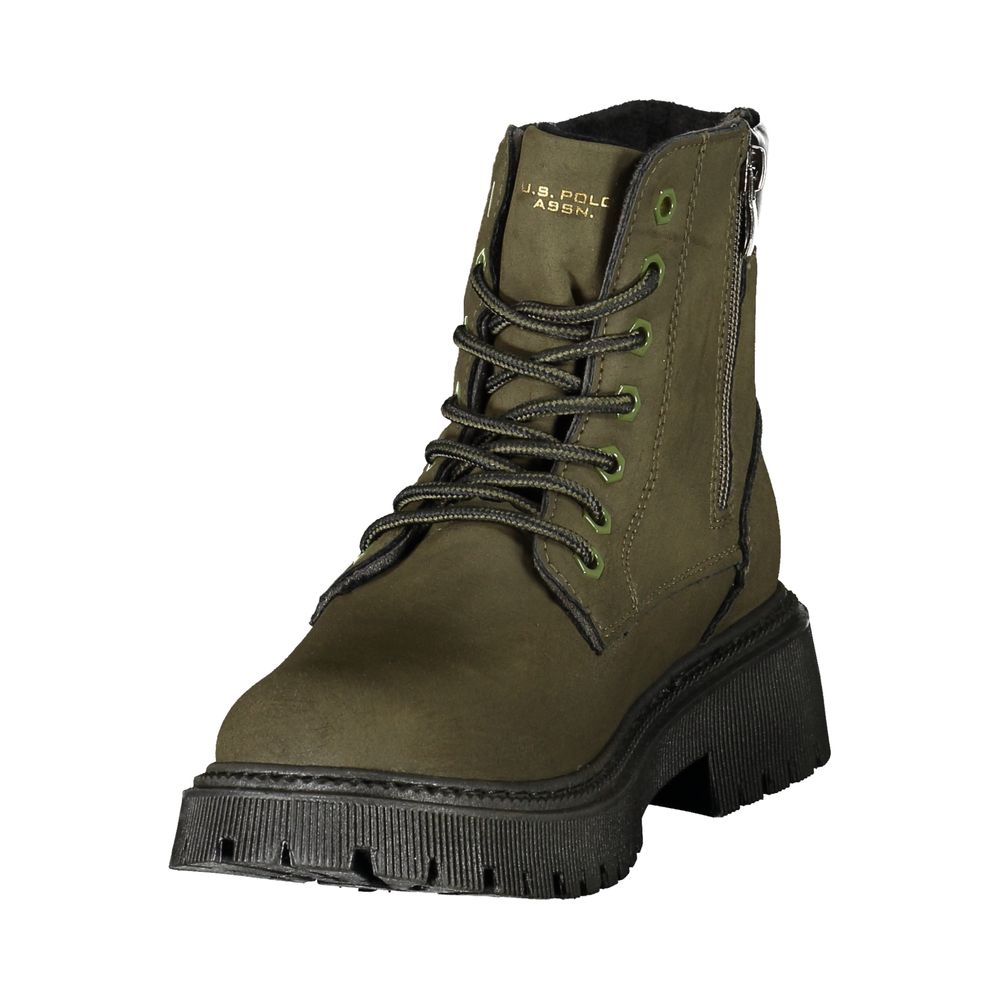 U.S. POLO ASSN. Green Polyester Ankle Women's Boots