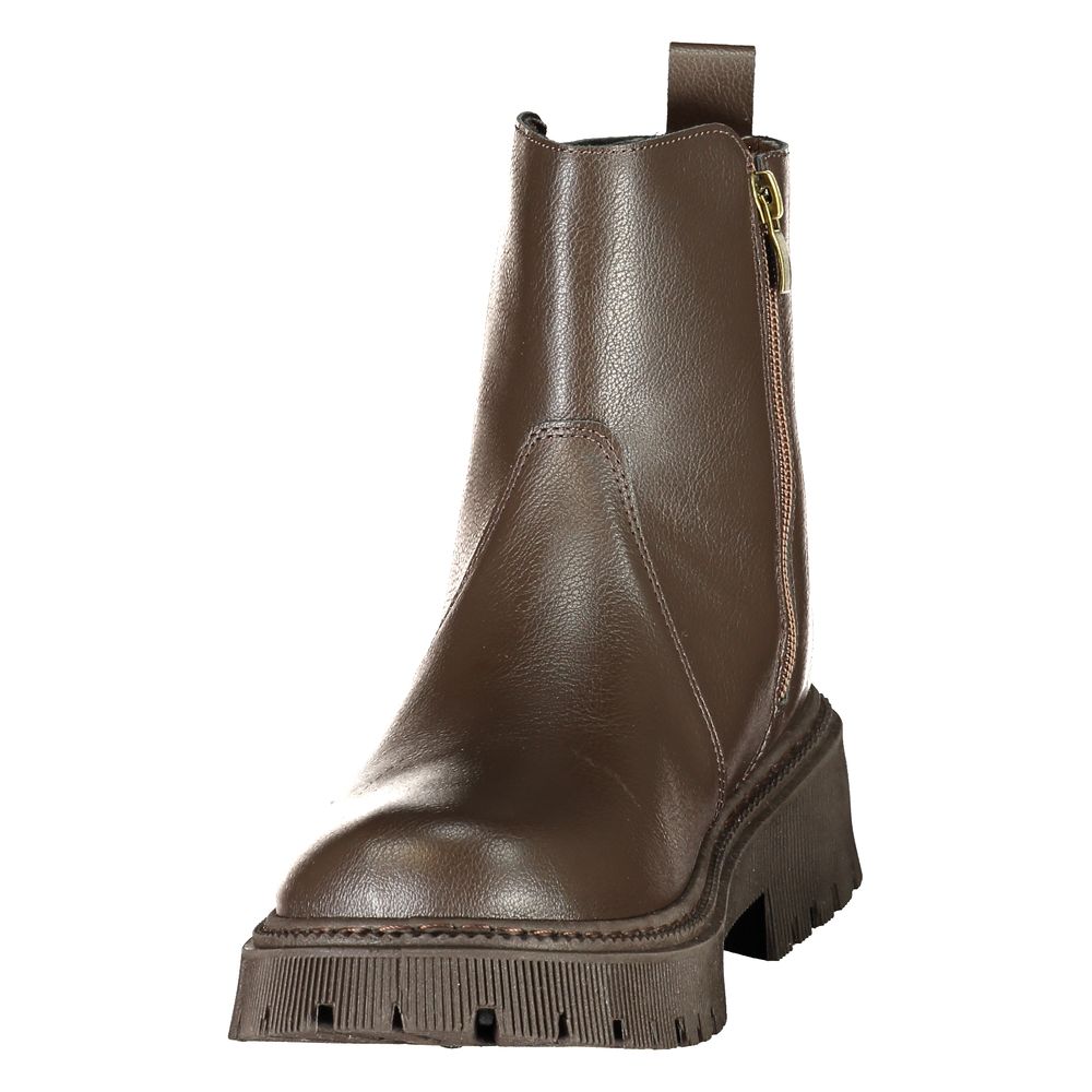 U.S. POLO ASSN. Brown Polyethylene Ankle Women's Boots
