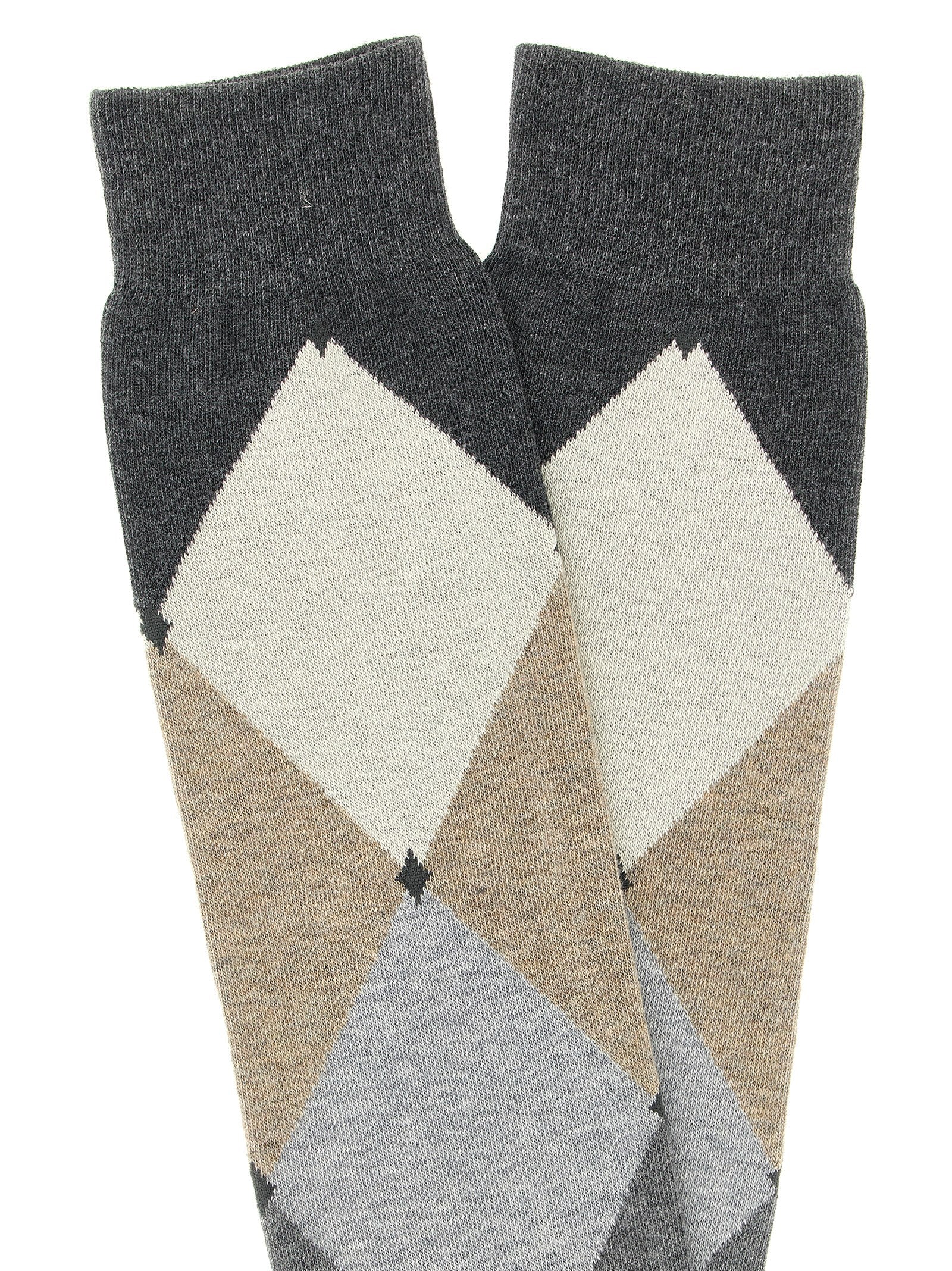 Ballantyne Gray Cotton Men's Socks