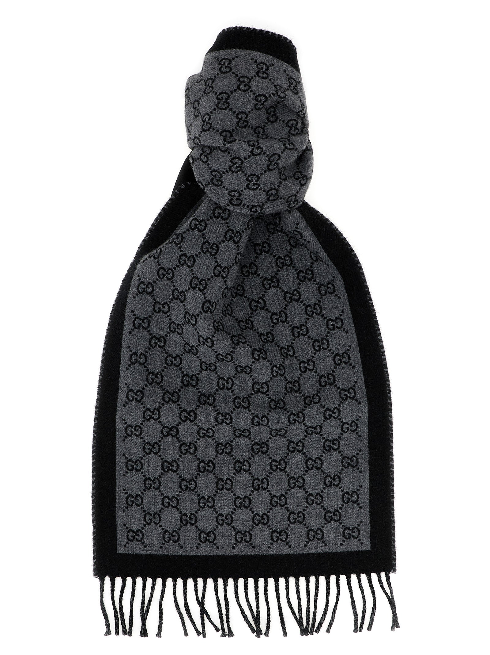 Gucci Gray Wool Men's Scarf