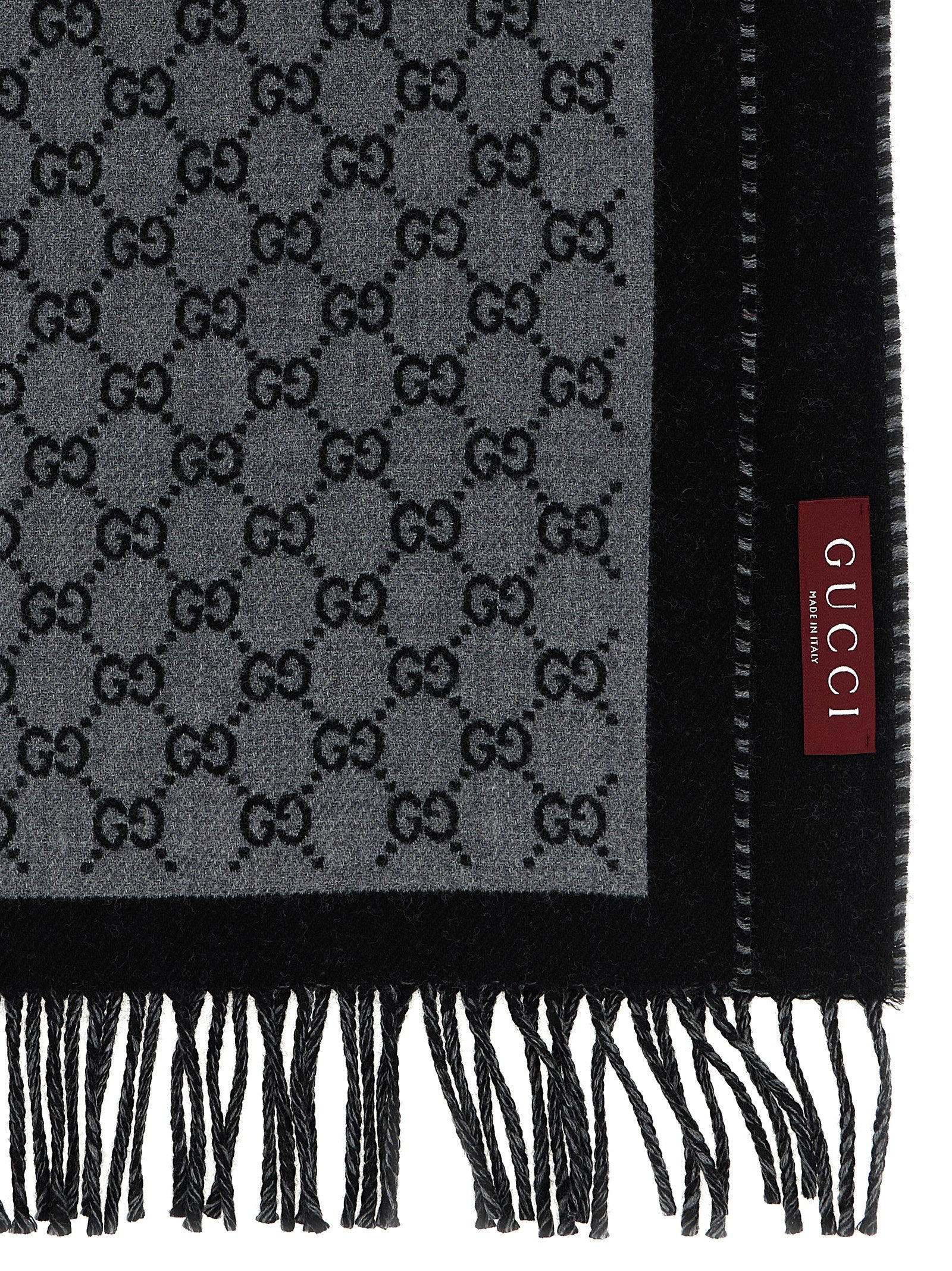Gucci Gray Wool Men's Scarf