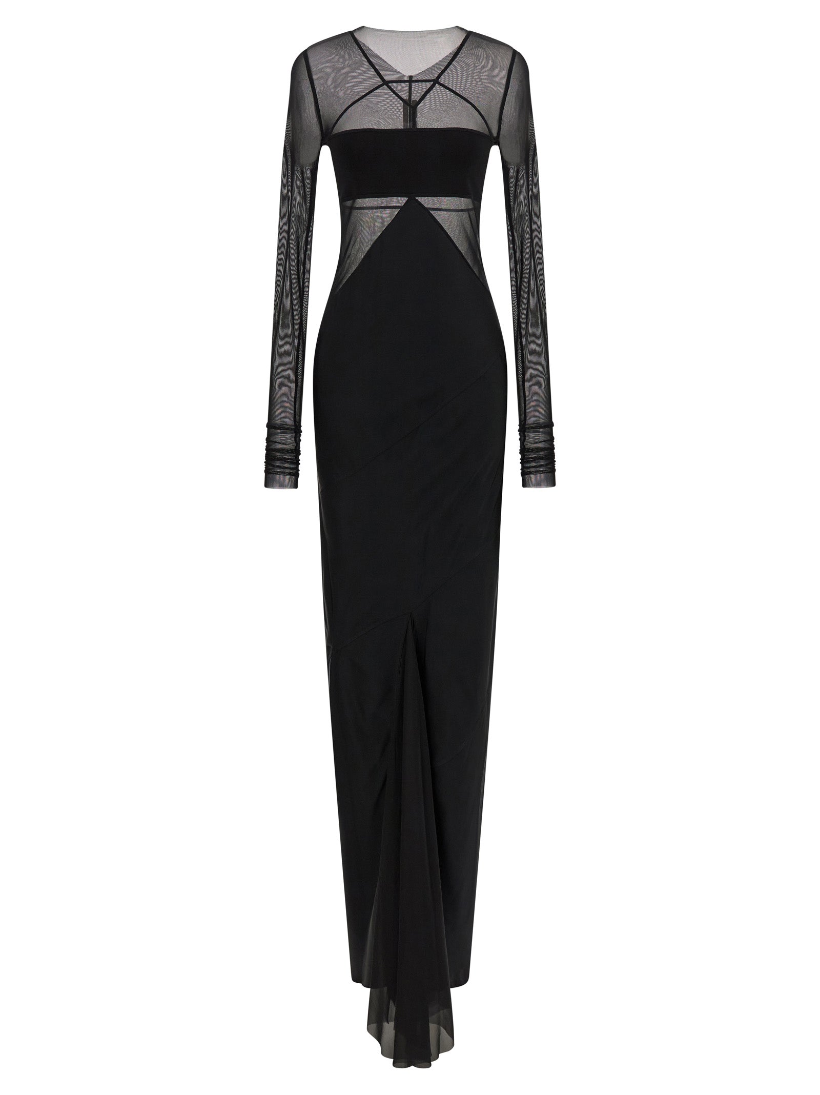 Rick Owens Black Nylon Long Women's Dress