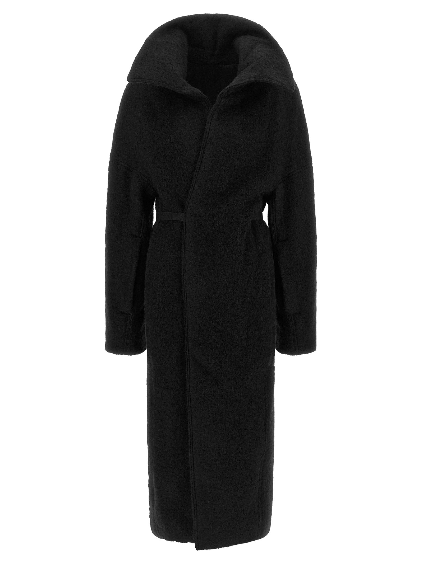 Rick Owens Black Marabou Women's Coat