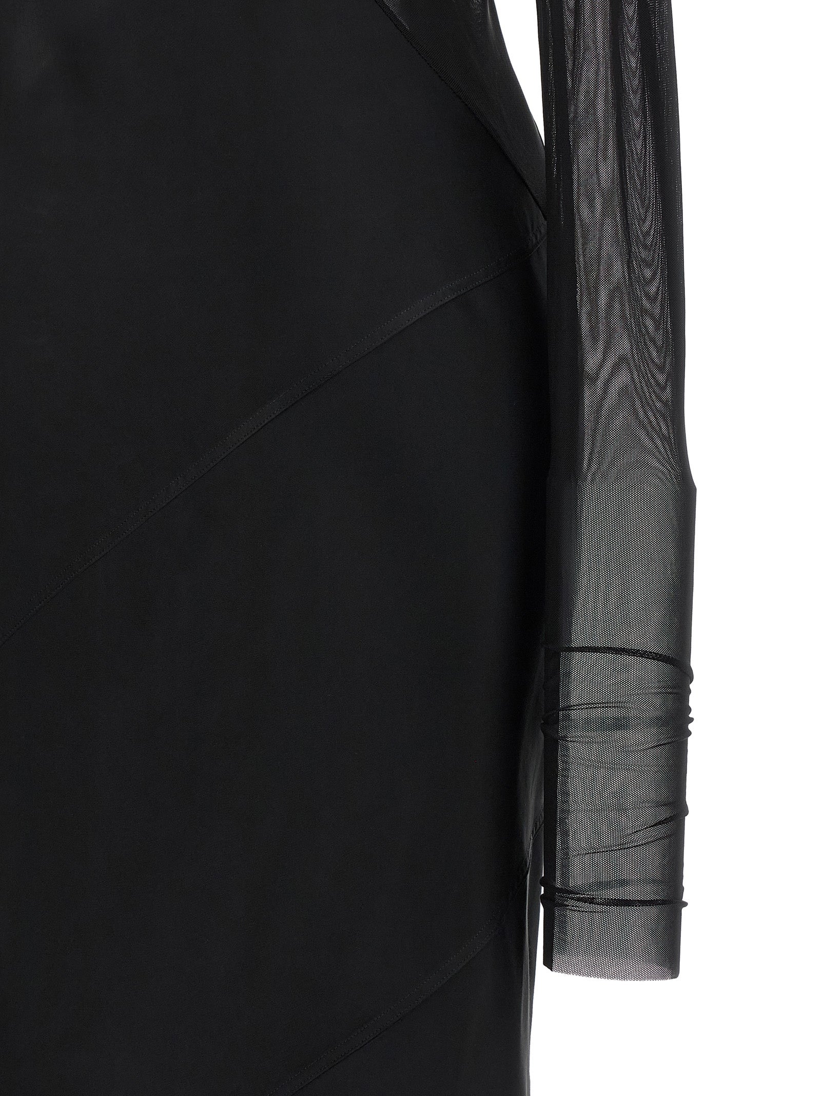 Rick Owens Black Nylon Long Women's Dress