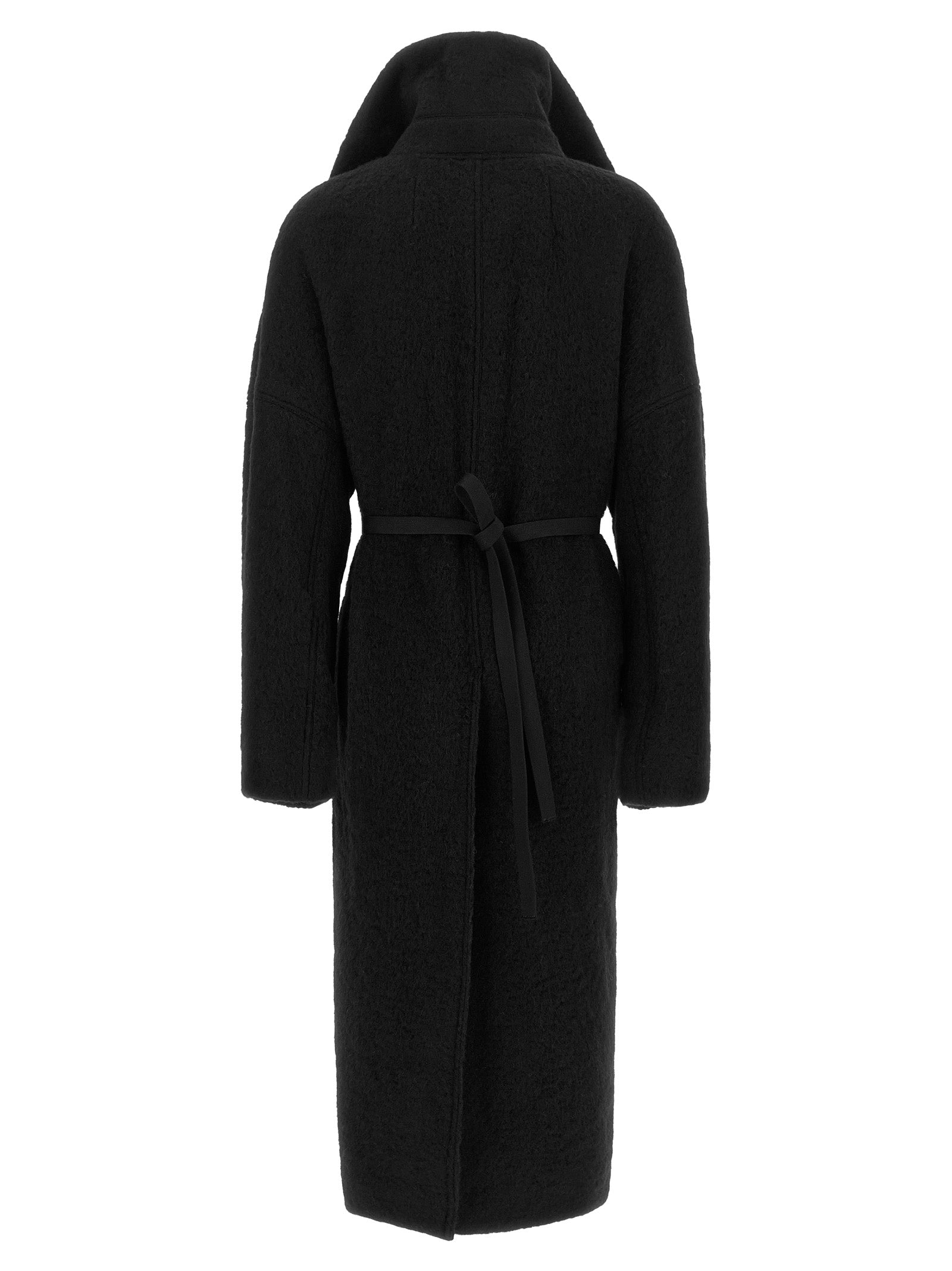 Rick Owens Black Marabou Women's Coat
