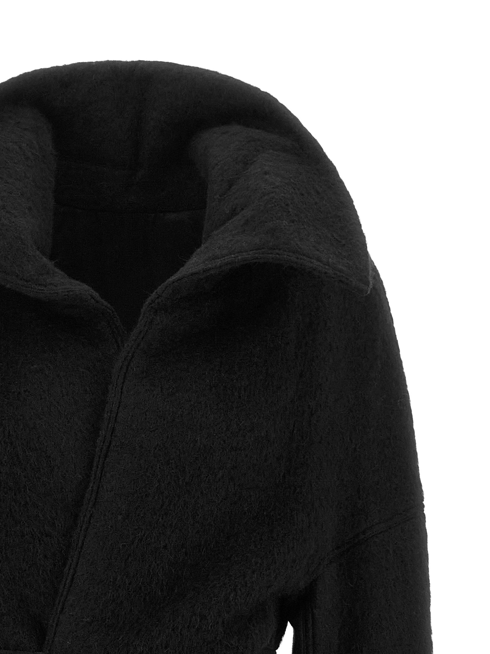 Rick Owens Black Marabou Women's Coat