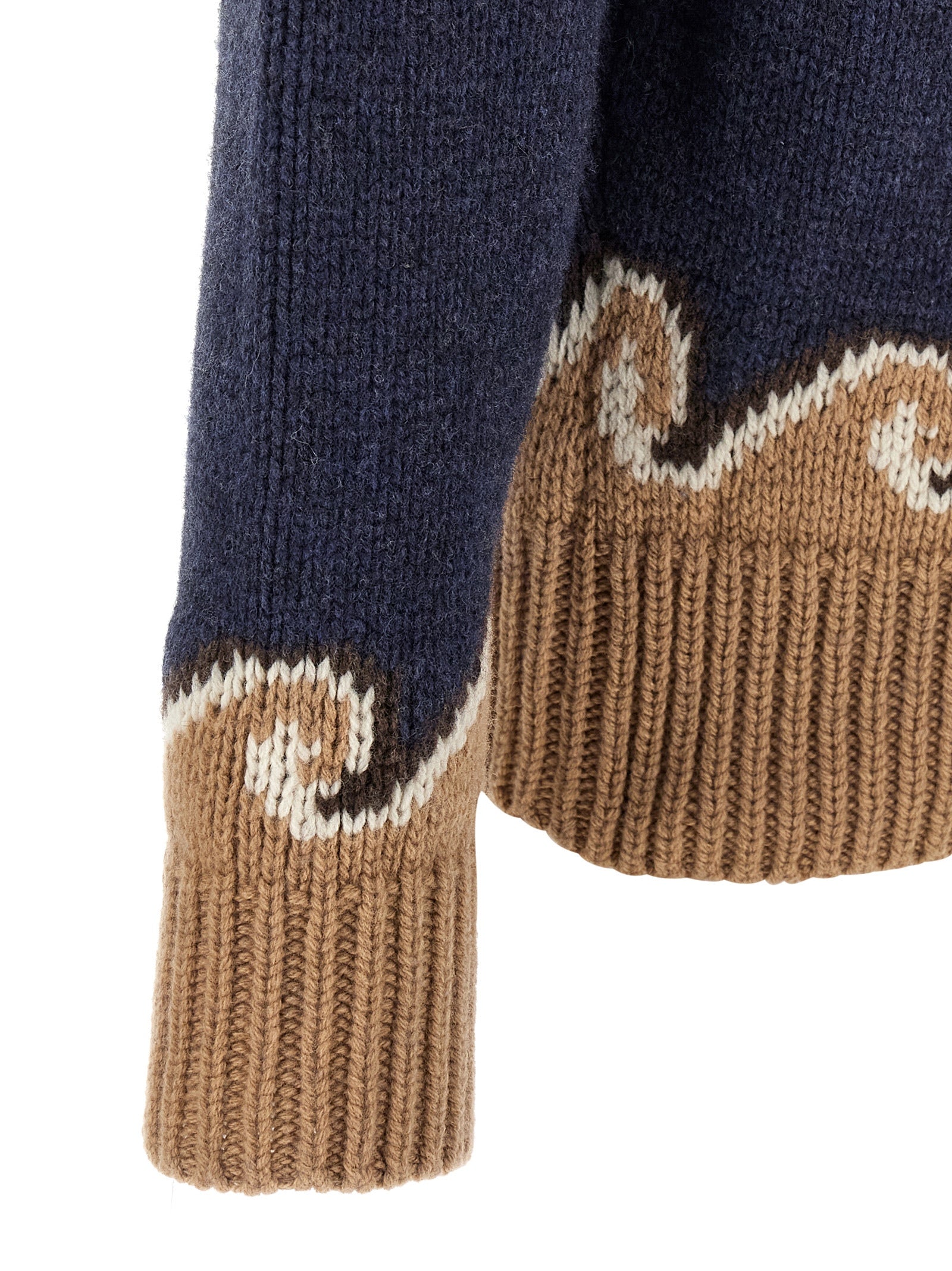 Alanui Blue Virgin Wool Men's Cardigan