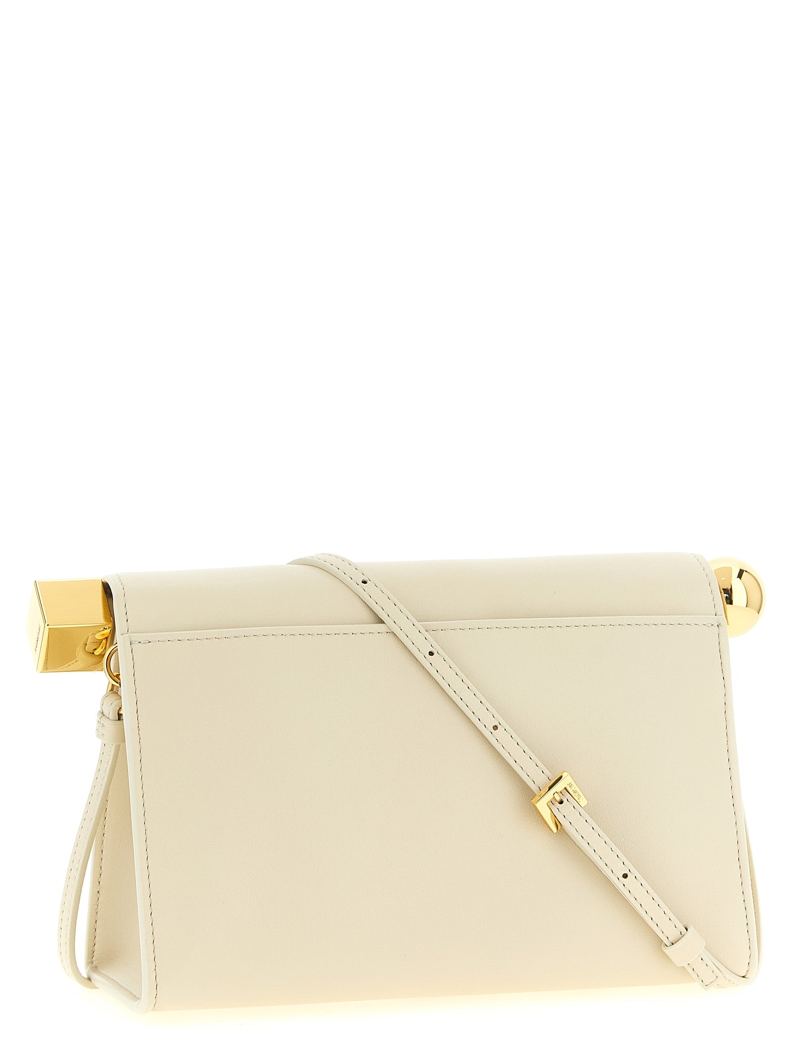Jacquemus White Lamb Leather Clutch Women's Bag