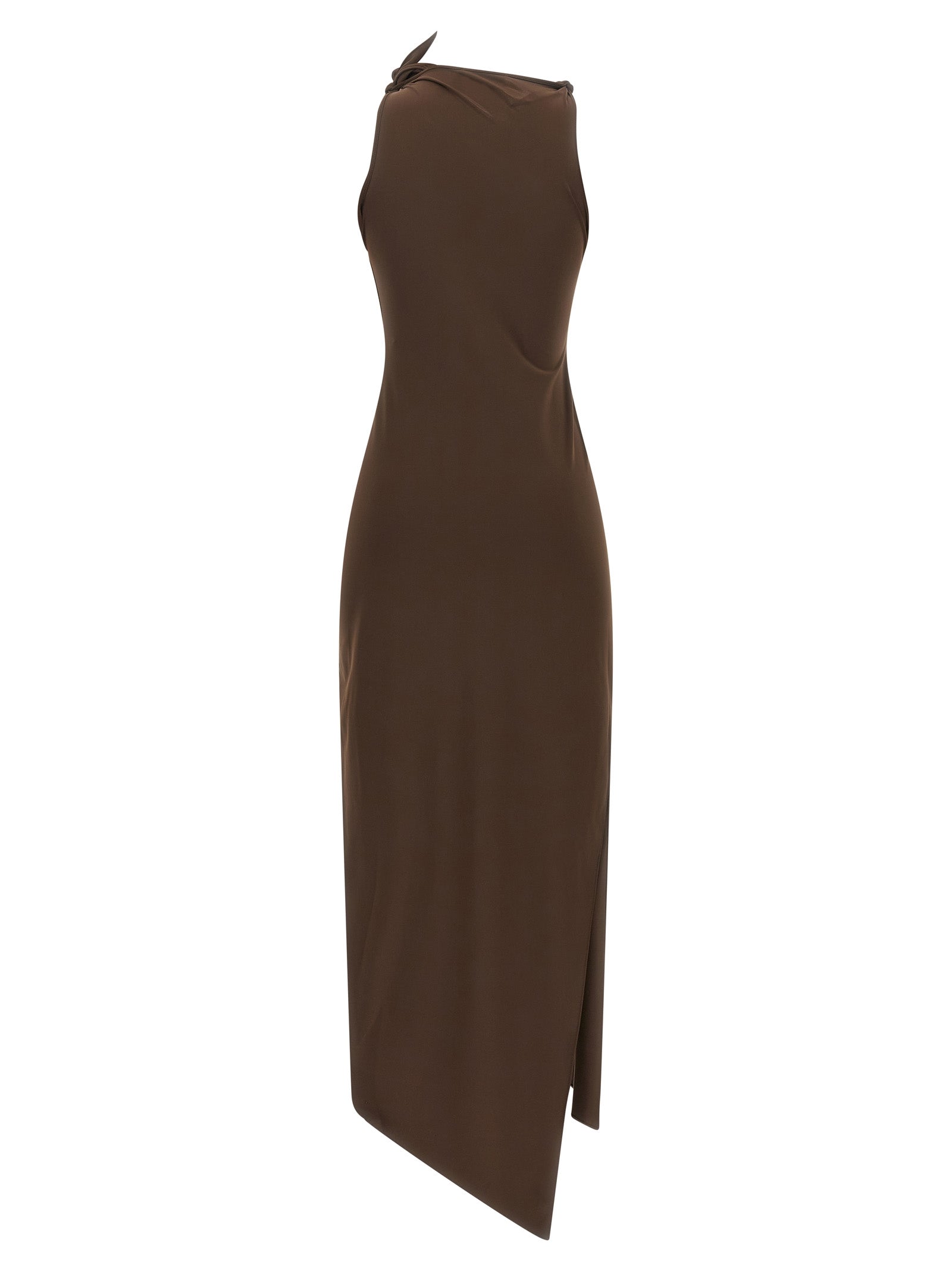 Coperni Brown Recycled Polyamide Long Women's Dress