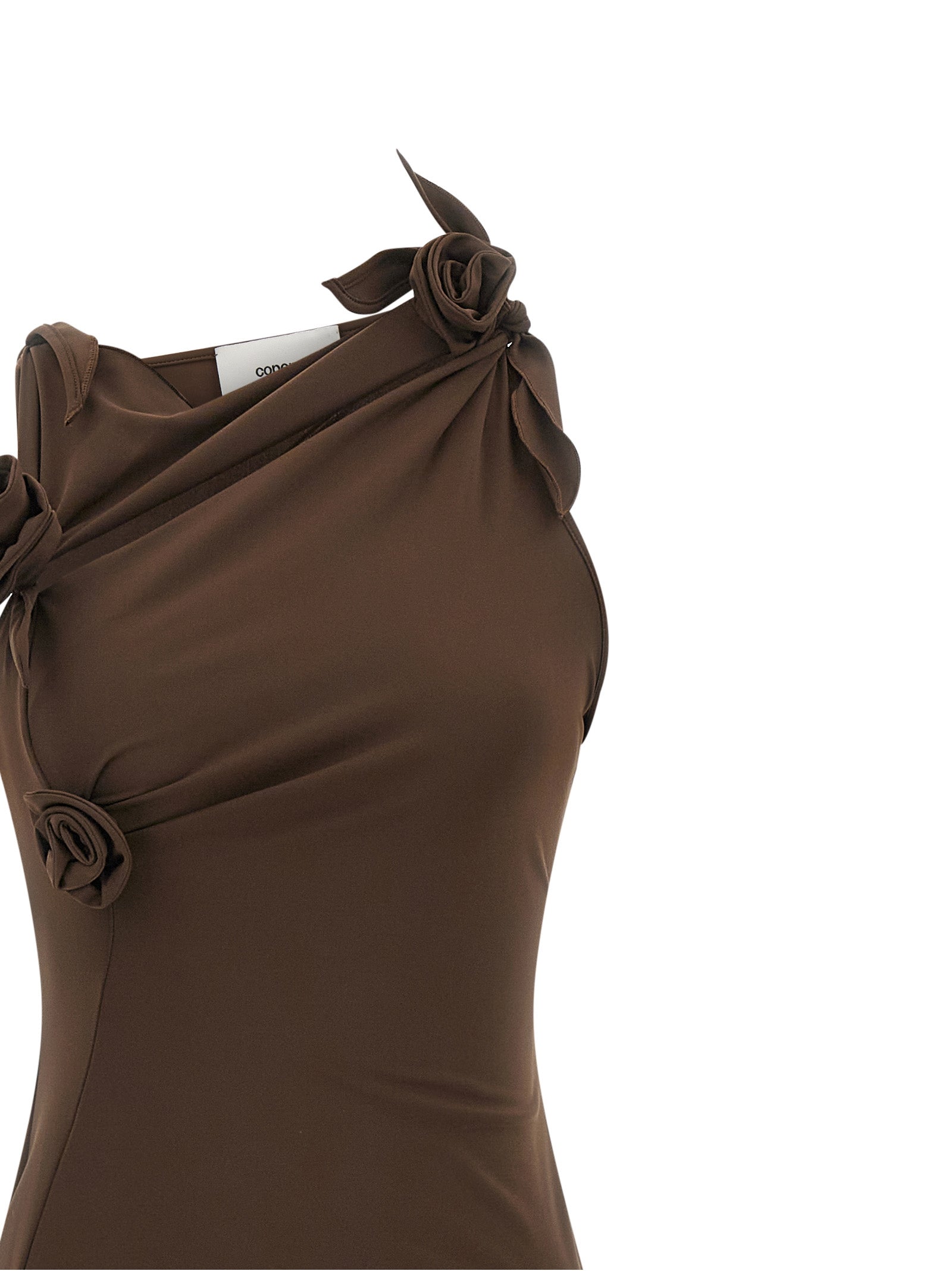 Coperni Brown Recycled Polyamide Long Women's Dress