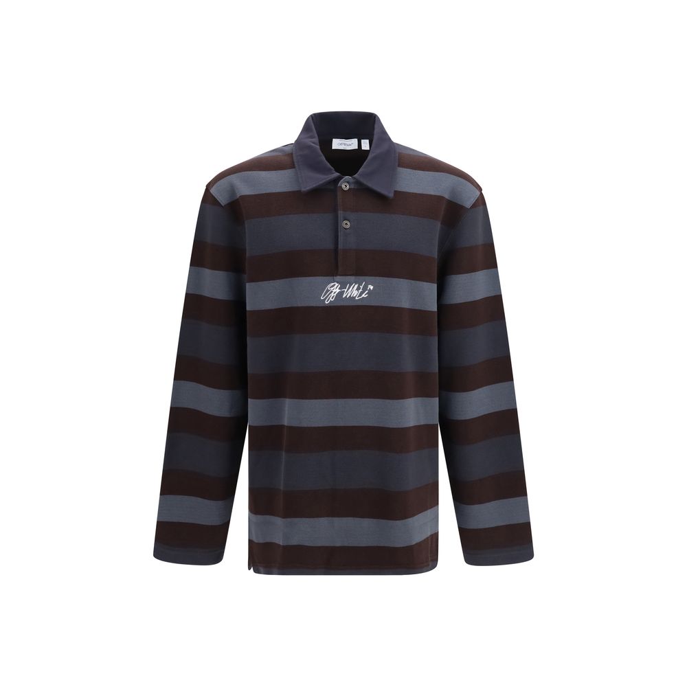 Off-White Multicolor Cotton Polo Men's Shirt