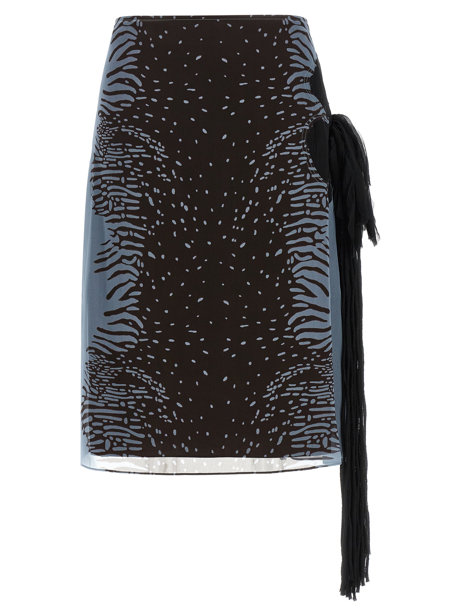 Ferragamo Multicolor Silk Midi Women's Skirt