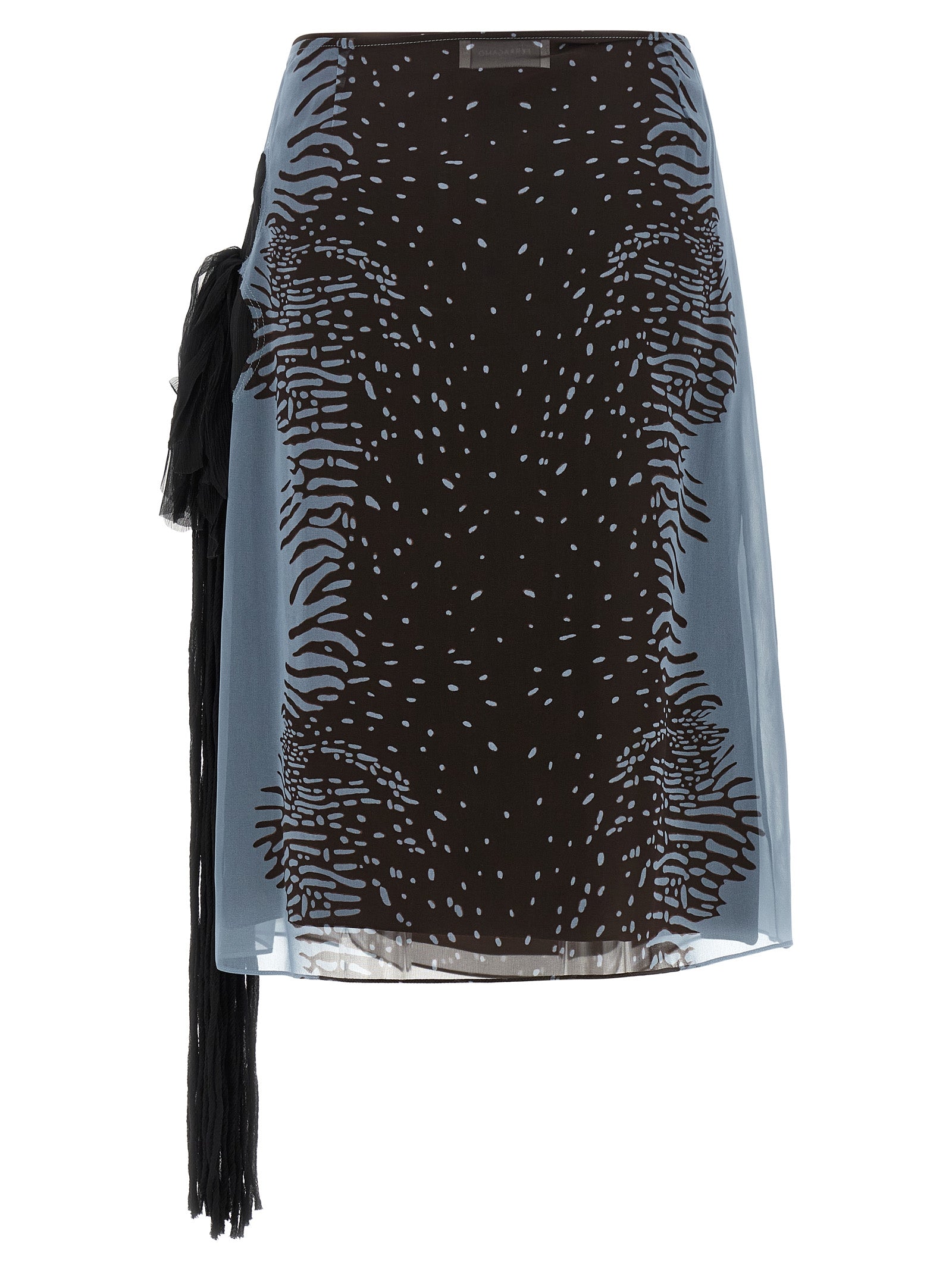 Ferragamo Multicolor Silk Midi Women's Skirt