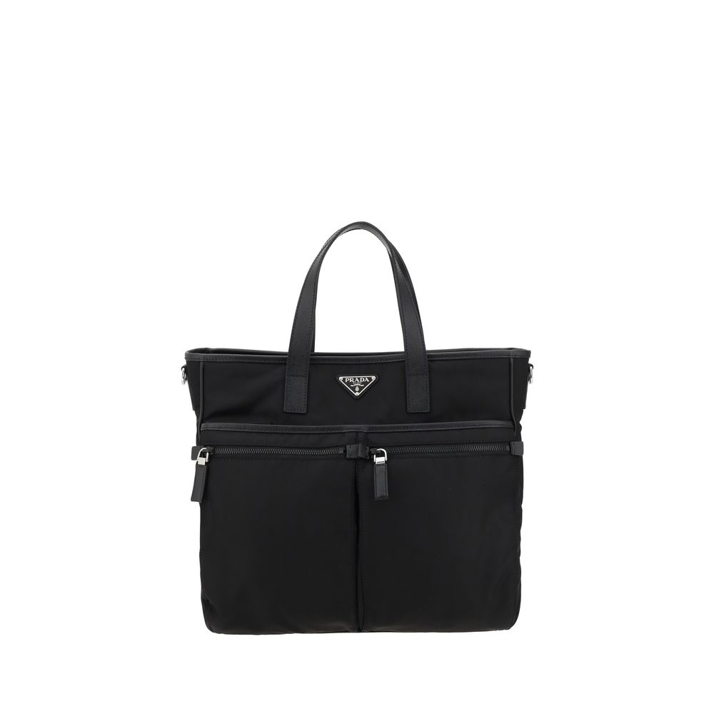 Prada Black Nylon Shoulder Men's Bag