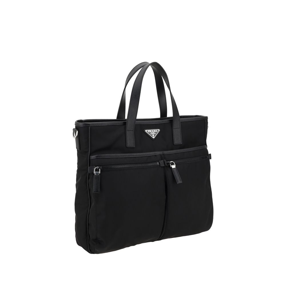 Prada Black Nylon Shoulder Men's Bag