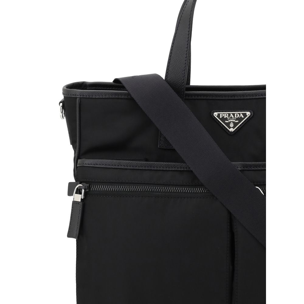Prada Black Nylon Shoulder Men's Bag