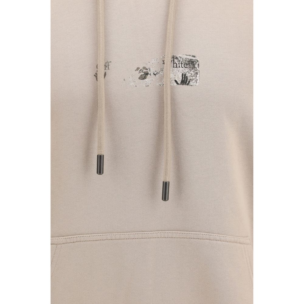 Off-White Beige Cotton Men's Sweatshirt