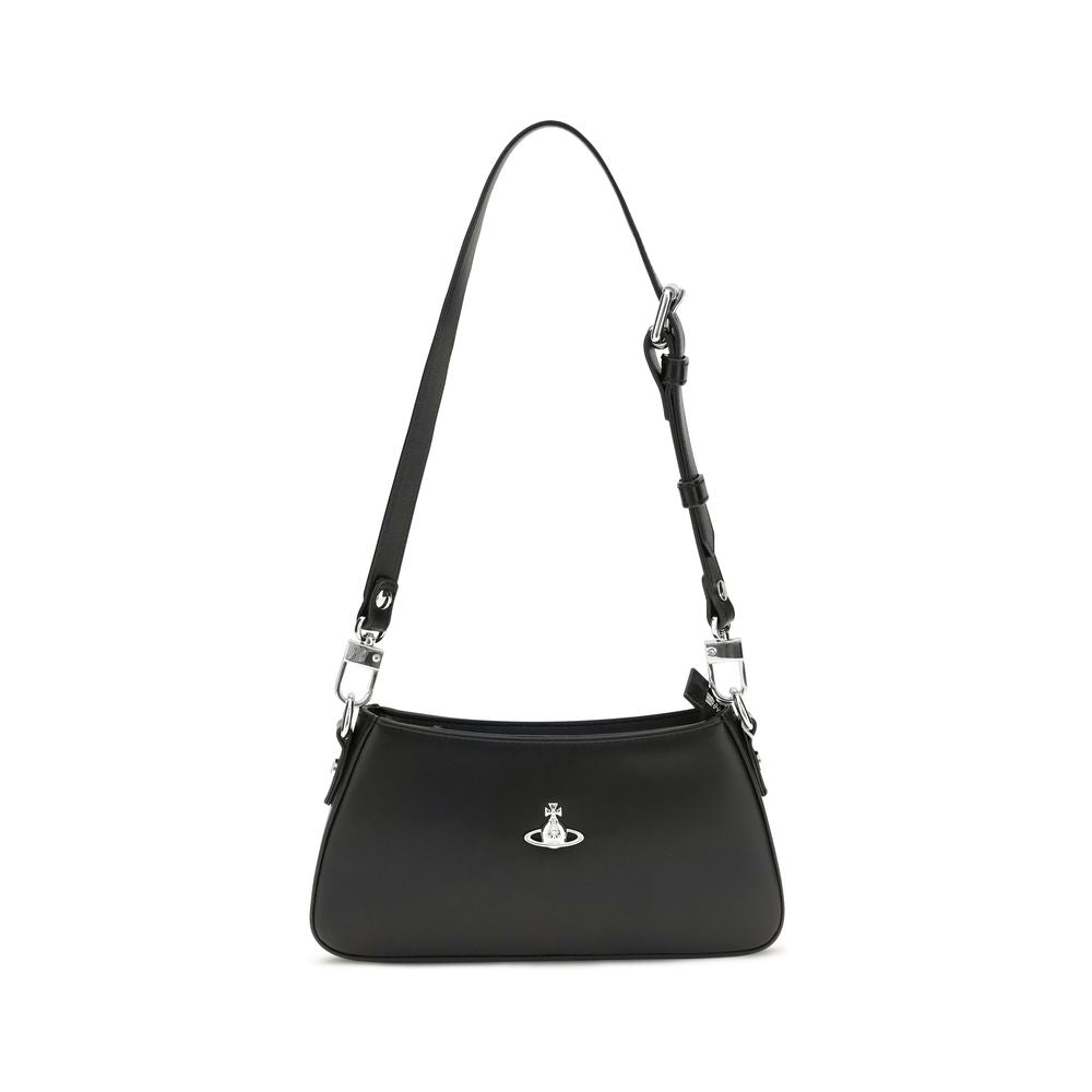Vivienne Westwood Black Calf Leather Bos Taurus Shoulder Women's Bag
