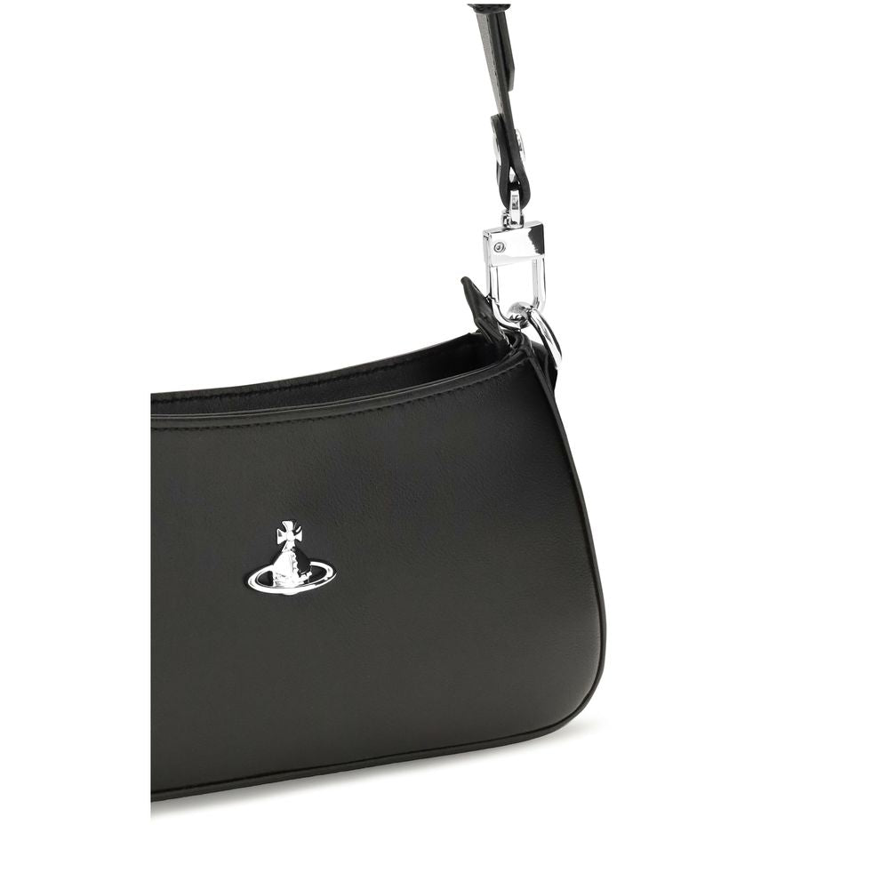 Vivienne Westwood Black Calf Leather Bos Taurus Shoulder Women's Bag
