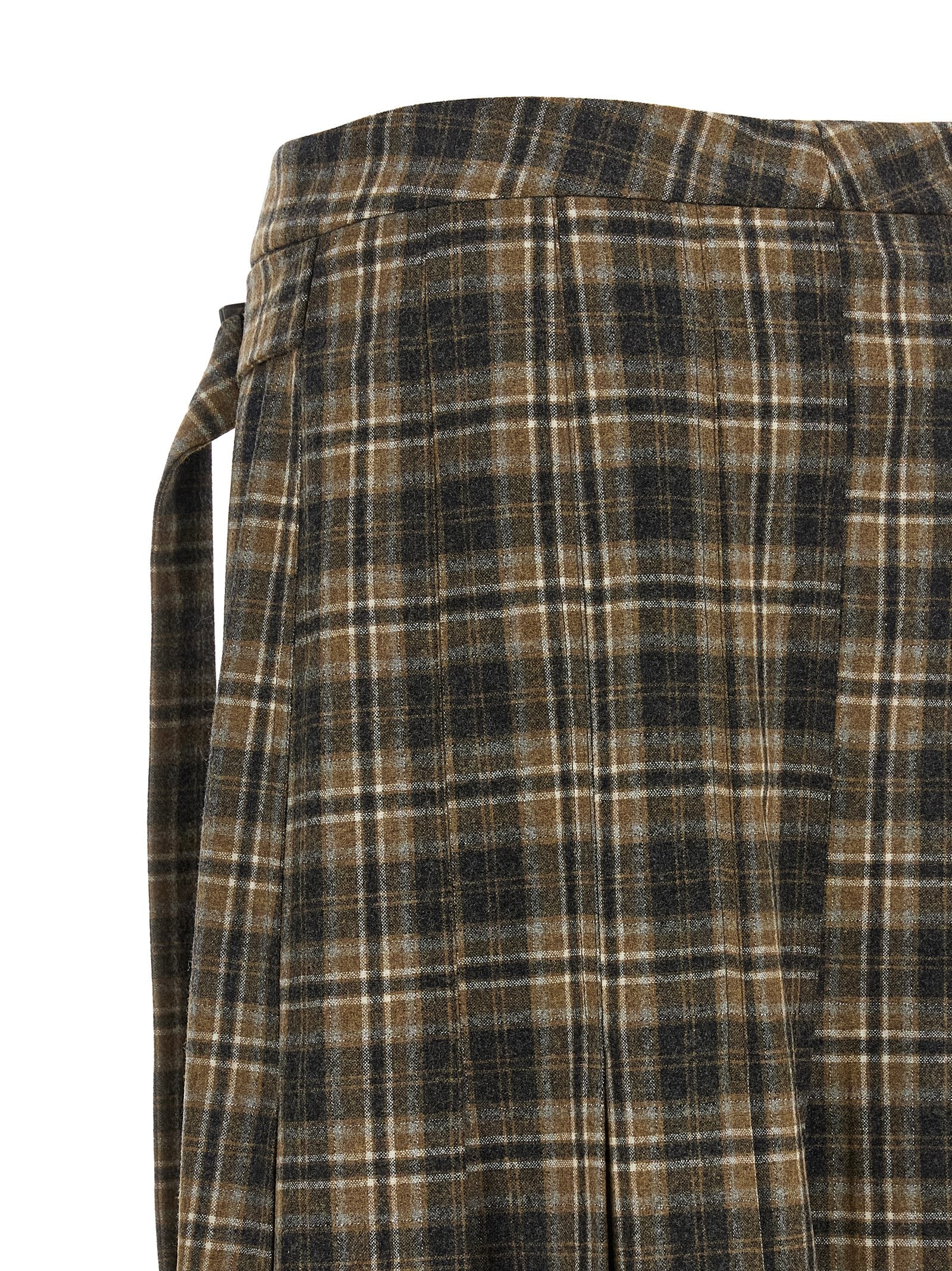Brunello Cucinelli Brown Virgin Wool Mini Women's Skirt