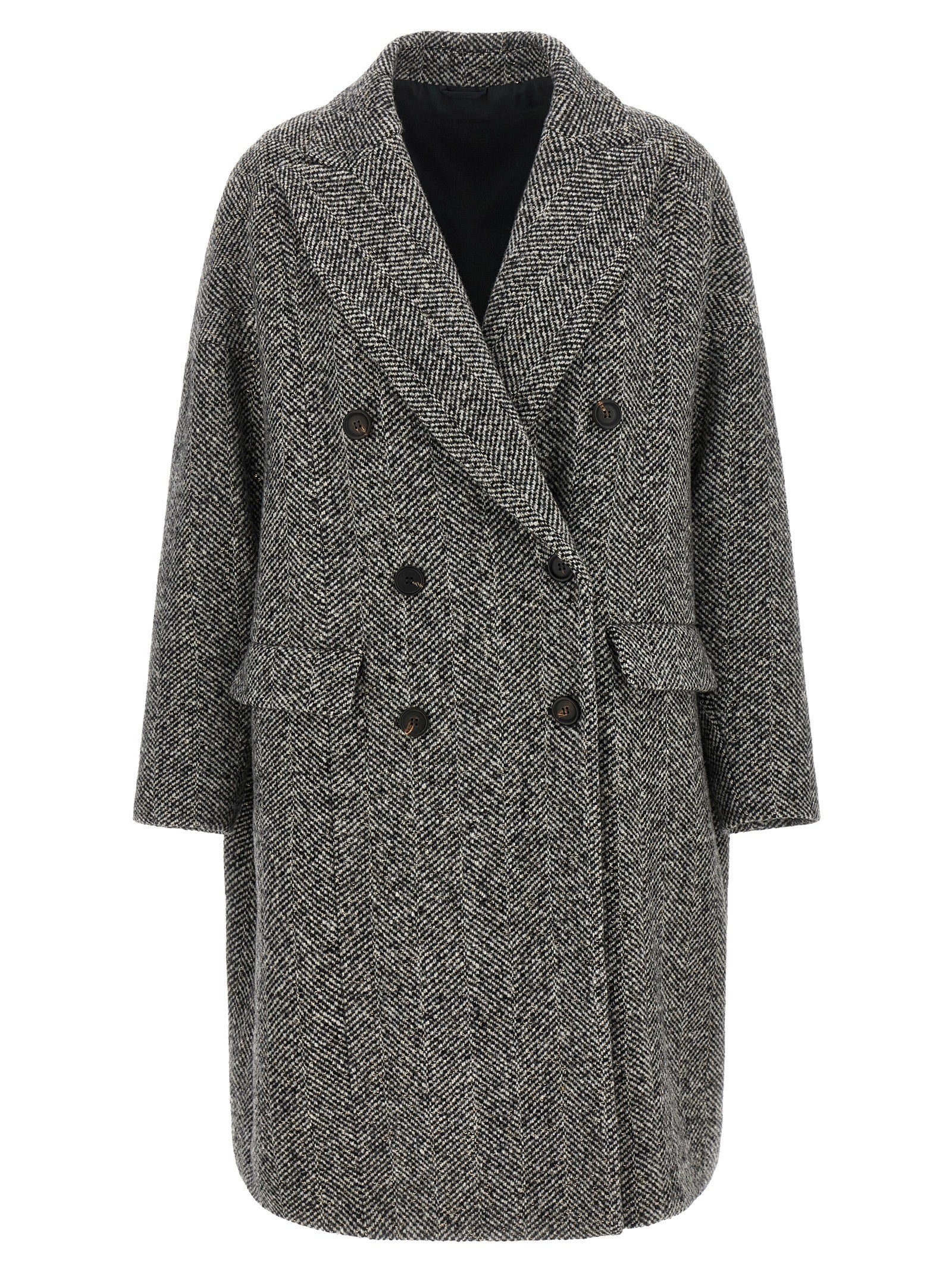 Brunello Cucinelli Gray Virgin Wool Women's Coat