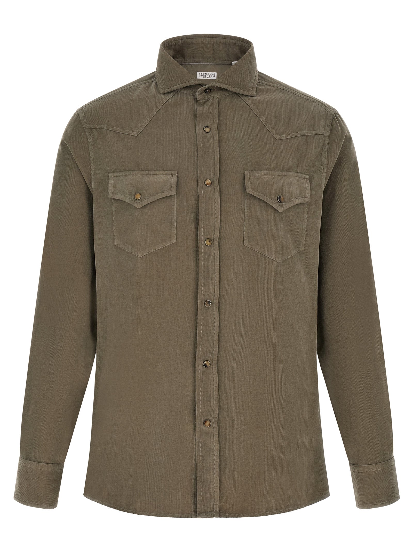 Brunello Cucinelli Bicolor Cotton Men's Blouse