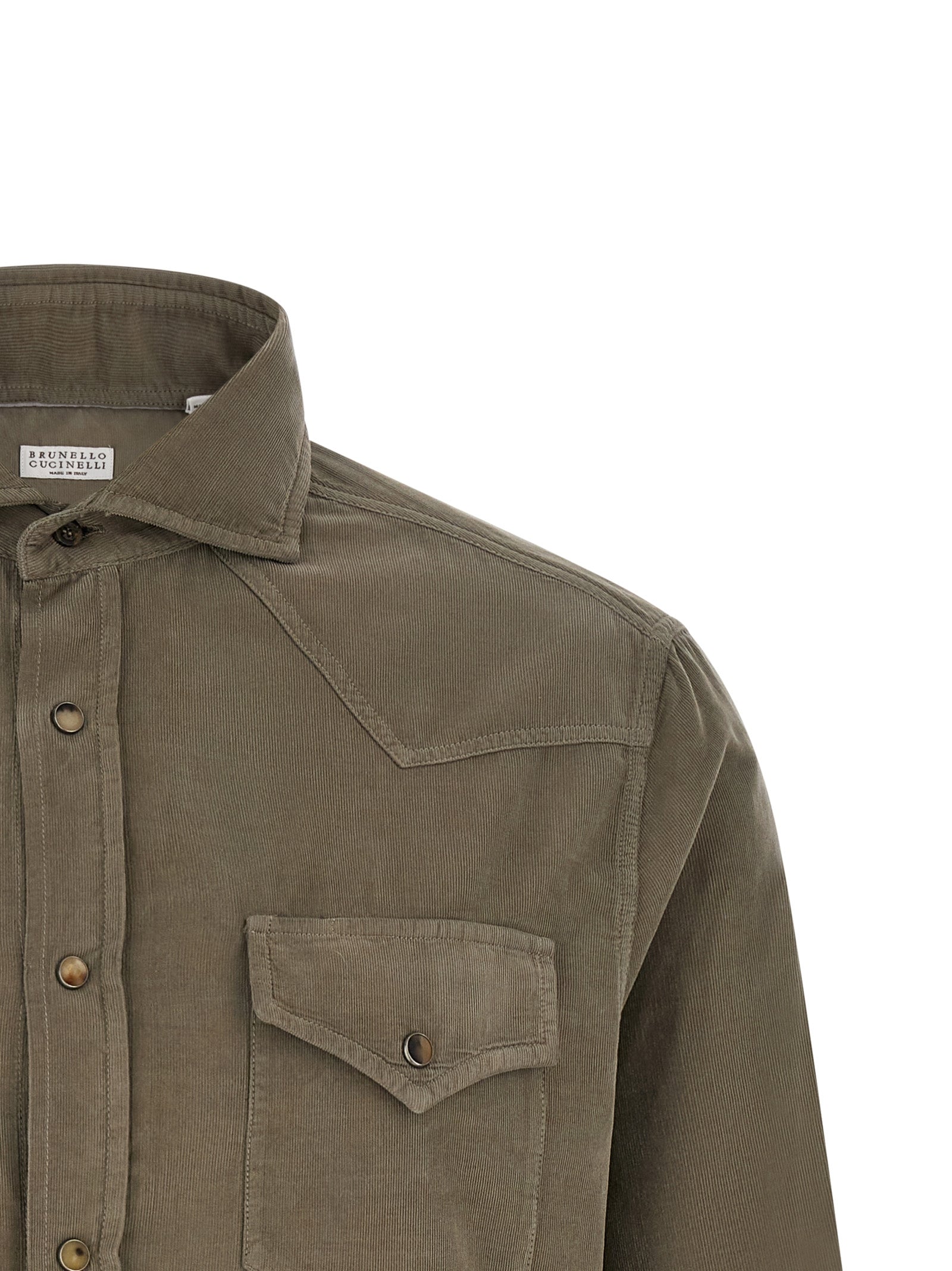 Brunello Cucinelli Bicolor Cotton Men's Blouse