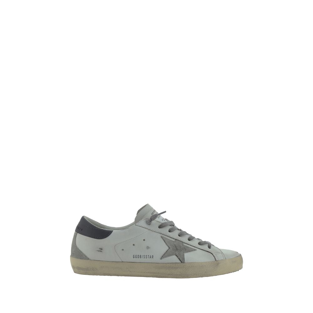 Golden Goose White Goatskin Low Top Men's Sneakers
