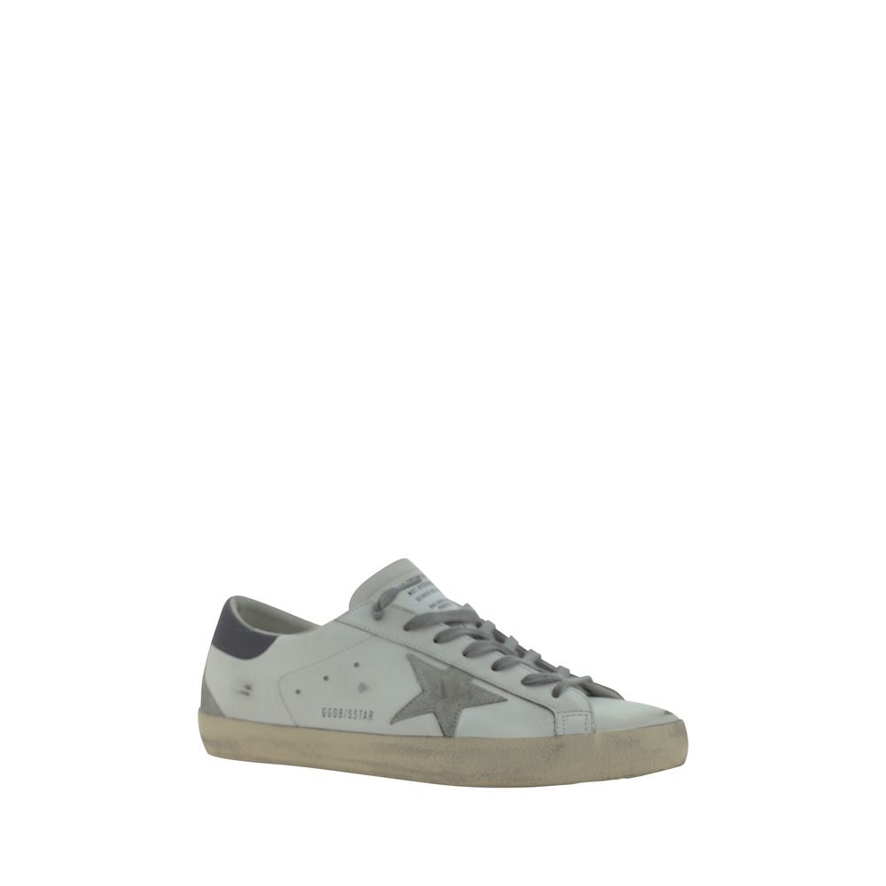 Golden Goose White Goatskin Low Top Men's Sneakers