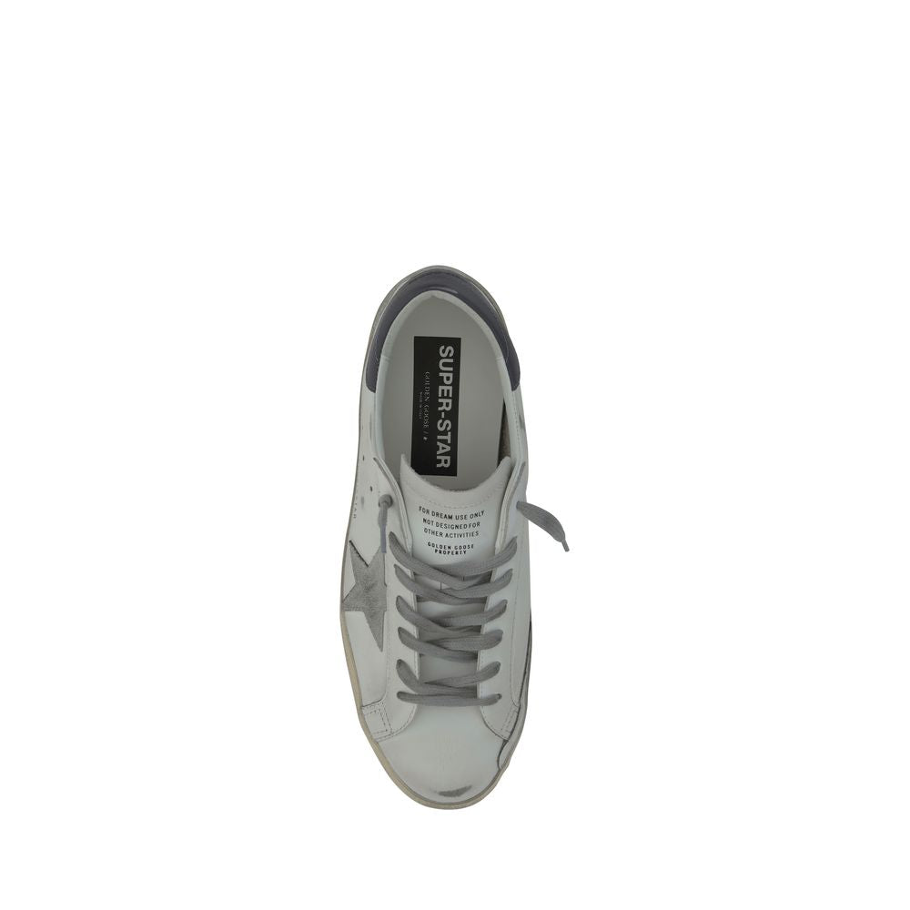 Golden Goose White Goatskin Low Top Men's Sneakers
