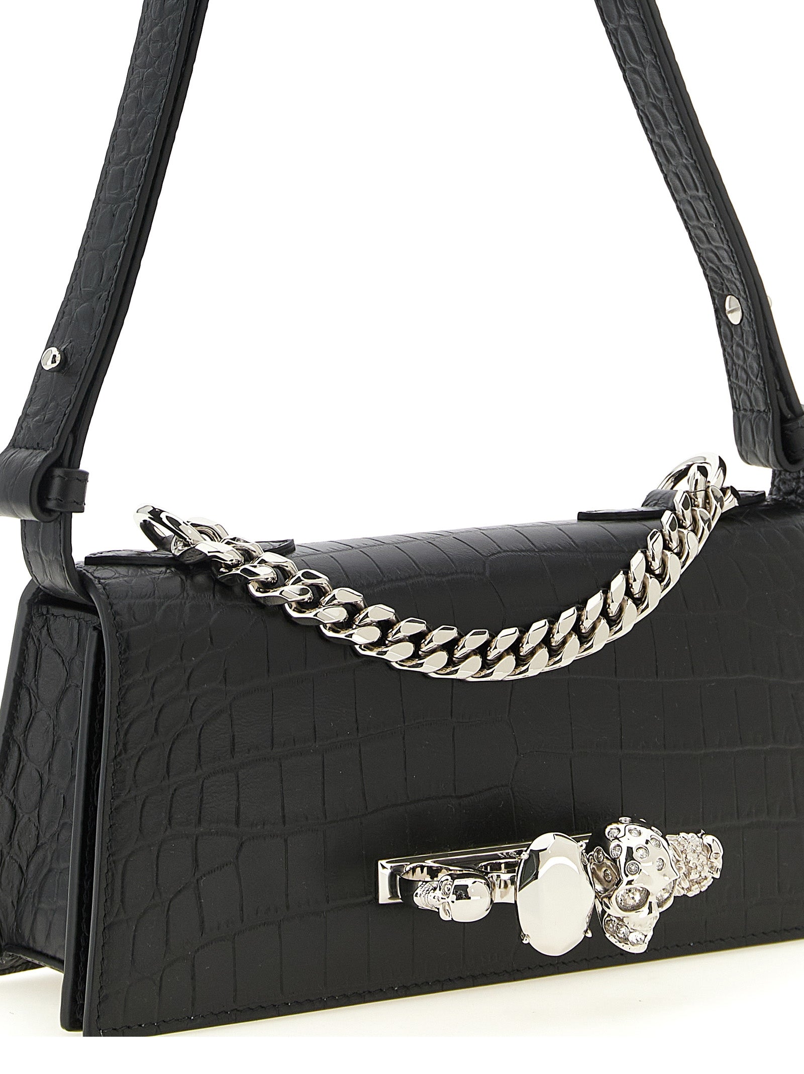 Alexander McQueen Black Calfskin Shoulder Women's Bag