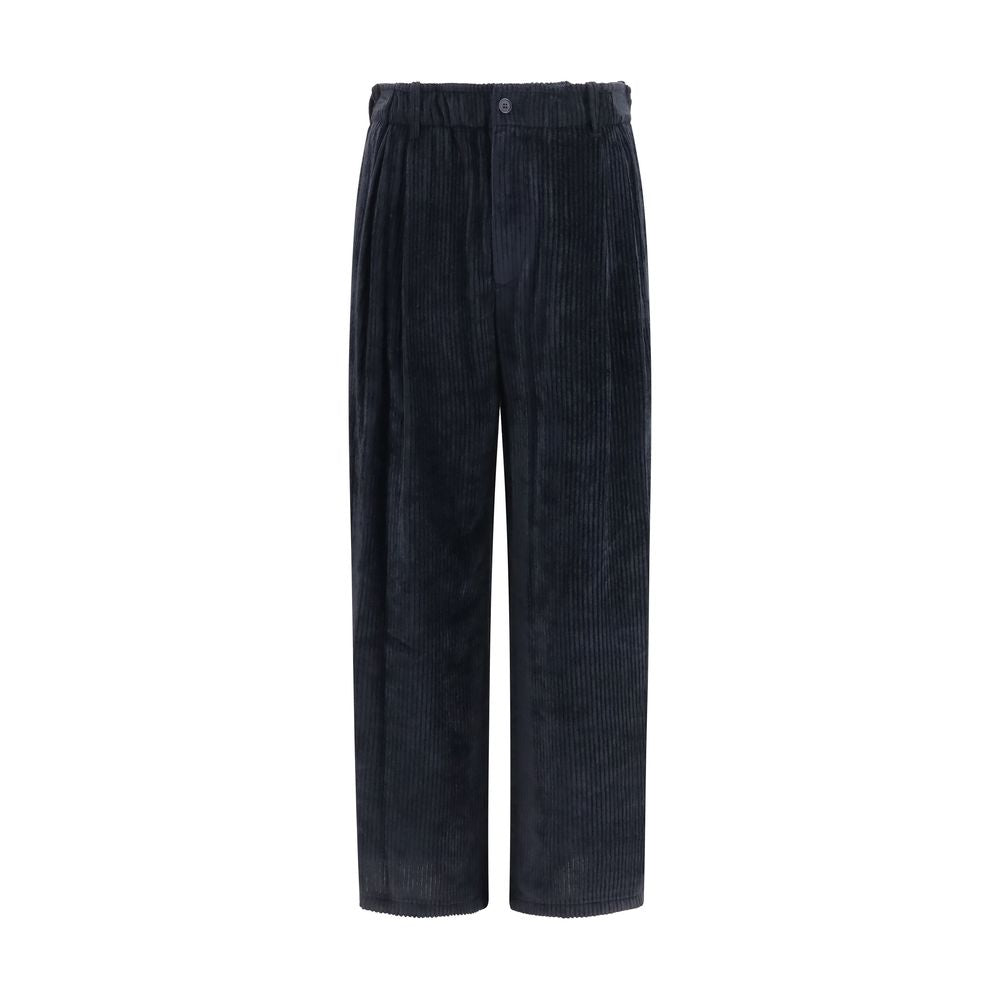 Giorgio Armani Black Viscose Casual Men's Pants