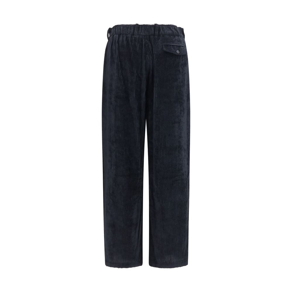 Giorgio Armani Black Viscose Casual Men's Pants