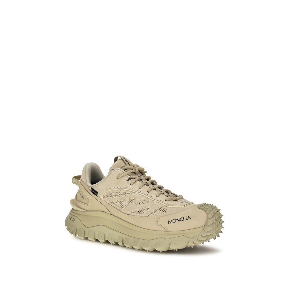 Moncler Beige Calf Leather Bos Taurus Athletic Men's Sneakers