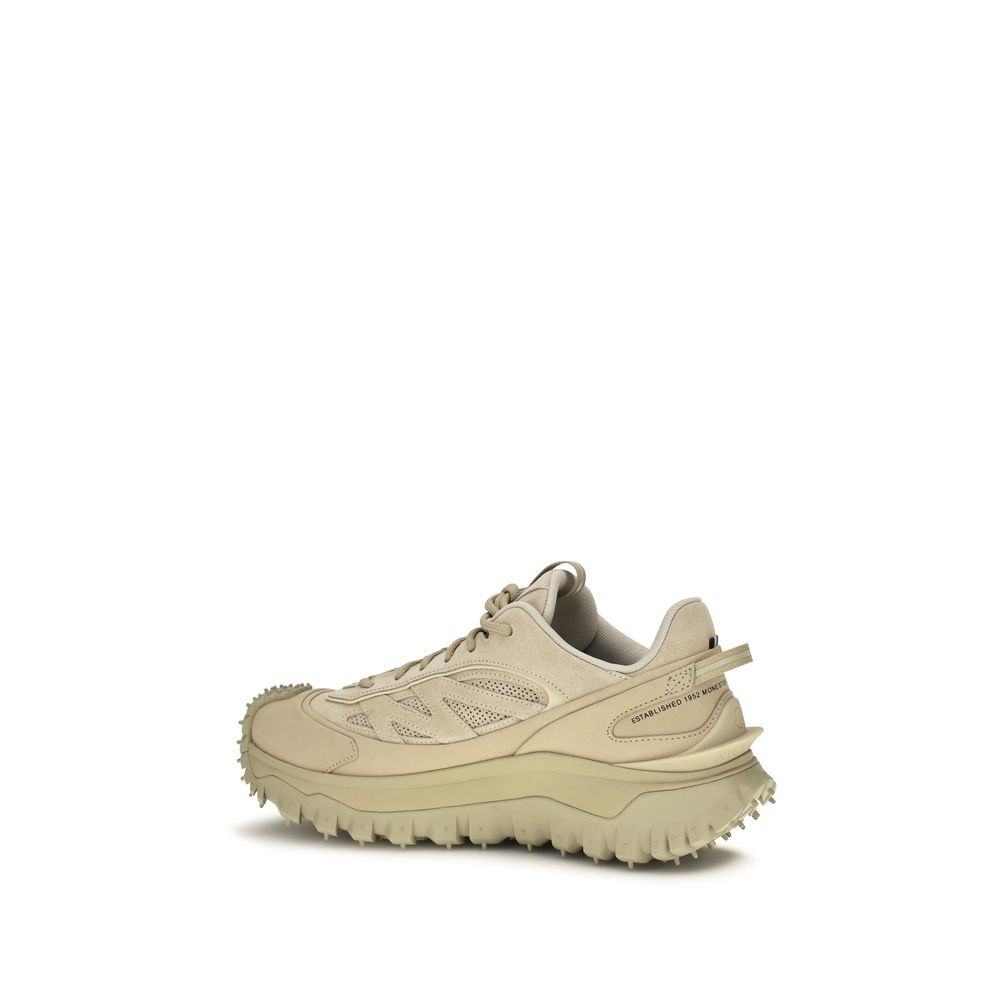 Moncler Beige Calf Leather Bos Taurus Athletic Men's Sneakers