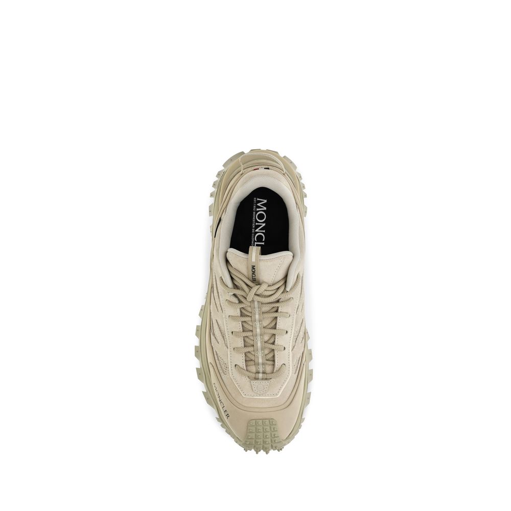 Moncler Beige Calf Leather Bos Taurus Athletic Men's Sneakers