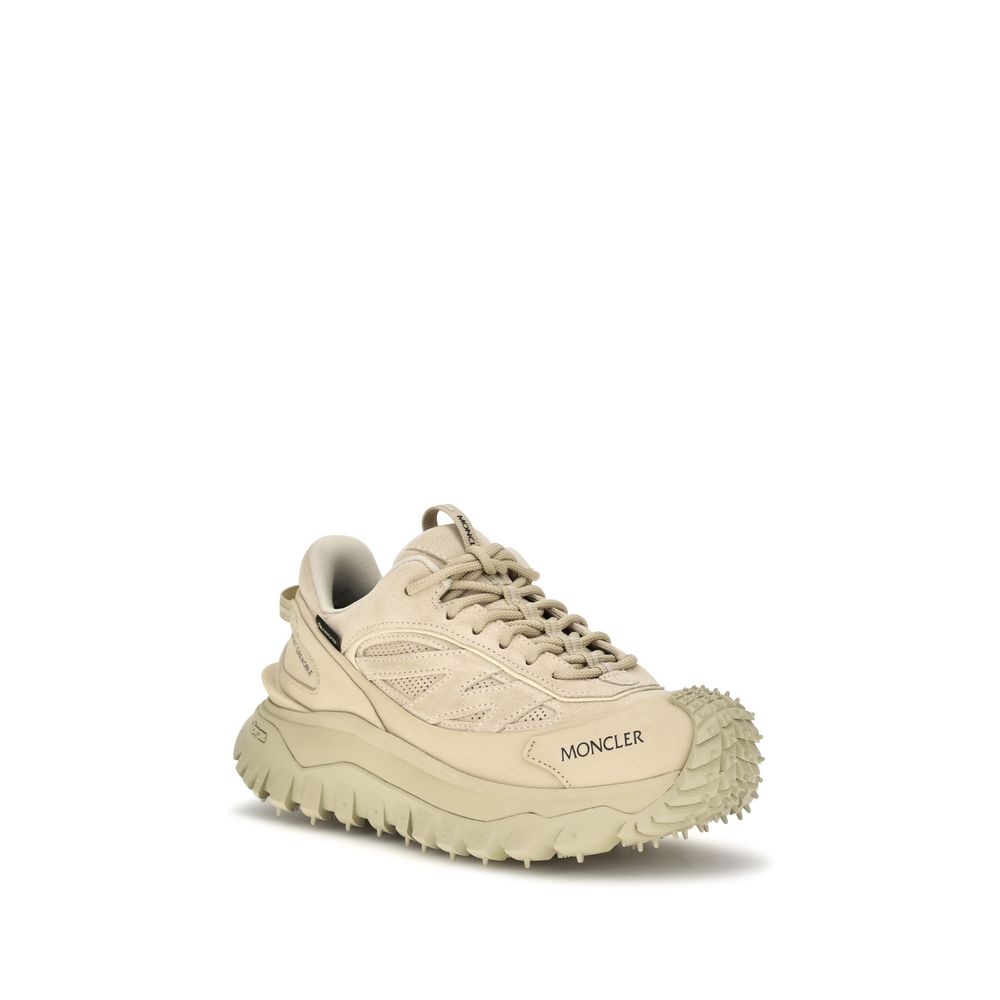 Moncler Beige Calf Leather Bos Taurus Athletic Women's Sneakers