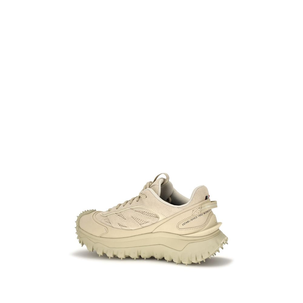 Moncler Beige Calf Leather Bos Taurus Athletic Women's Sneakers
